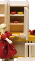 Puppenhausmöbel Küche Filius, Kühlschrank von Rülke Holzspielzeug