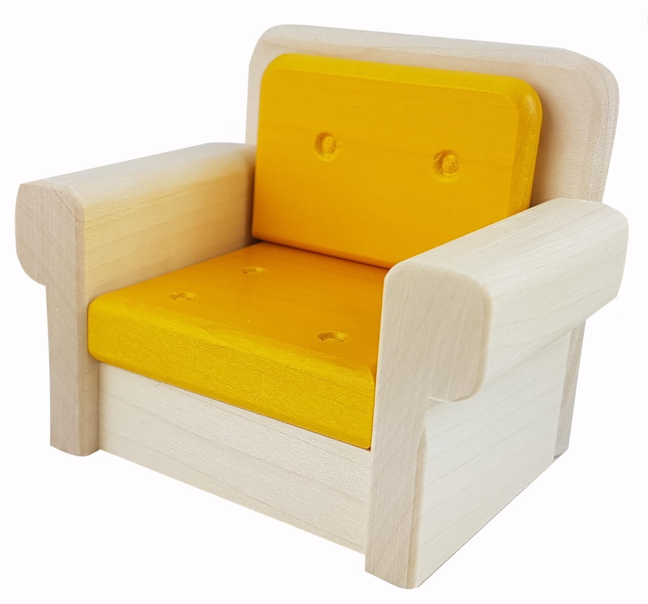 Puppenhausmöbel Wohnzimmer Filius, Sessel Puppenhausmöbel Wohnzimmer Filius, Sessel von Rülke Holzspielzeug
