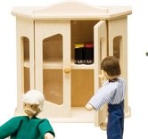 Puppenhausmöbel Wohnzimmer Rustikal, Schrank von Rülke Holzspielzeug