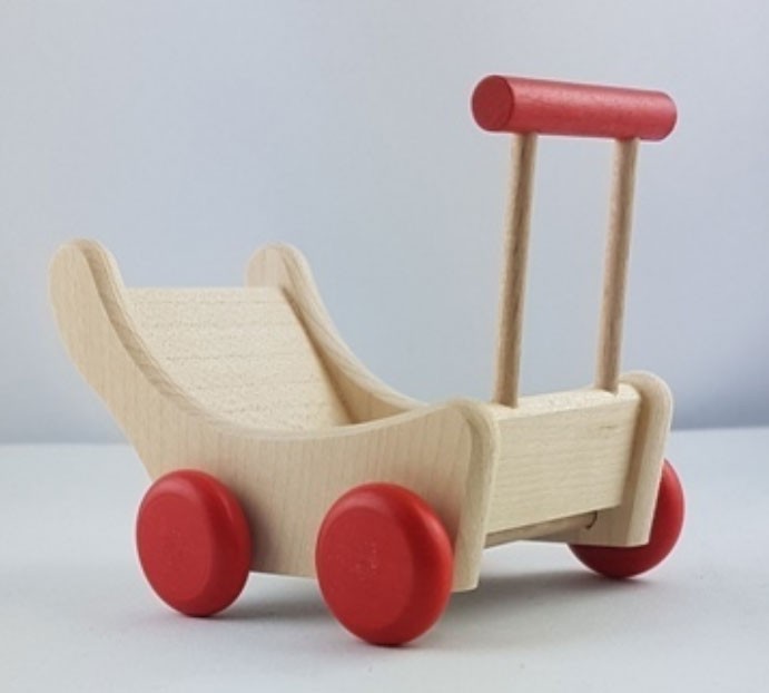Puppenwagen für Puppenhaus von Rülke Holzspielzeug