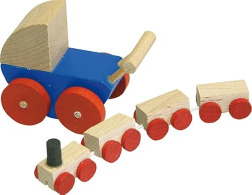 Rülke Holzspielzeug 21618 Puppenhauszubehör, holzfarben, blau, rot, schwarz von Rülke Holzspielzeug