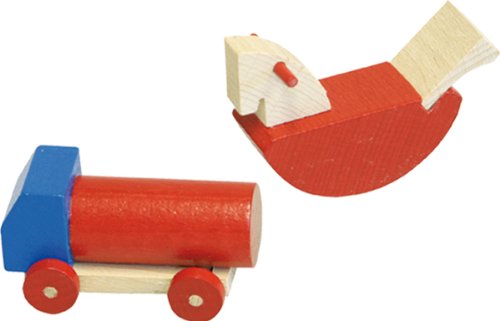 Rülke Holzspielzeug 21620 Puppenhauszubehör, holzfarben, rot, blau von Rülke Holzspielzeug