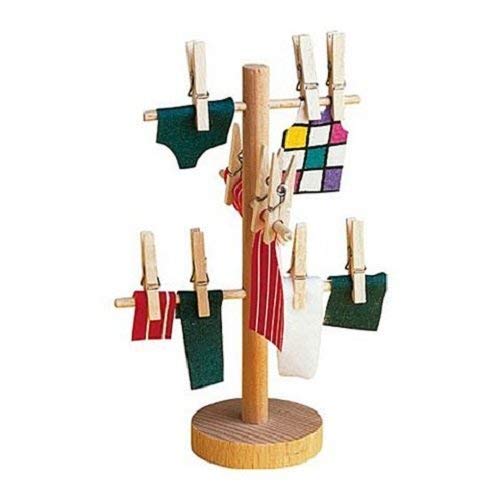 Rülke Holzspielzeug 21634 Puppenhauszubehör, holzfaben mit bunten Tüchern von Rülke Holzspielzeug