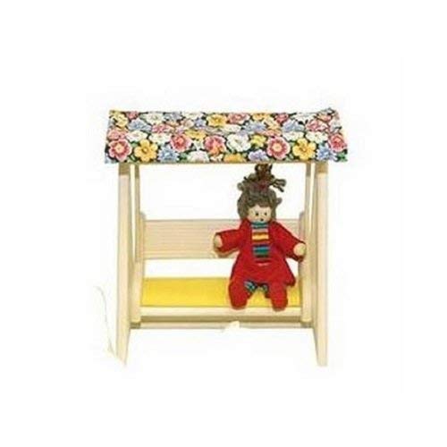Rülke Holzspielzeug 22678 Puppenhauszubehör, holzfarben, gelb, Blumenmotiv von Rülke Holzspielzeug