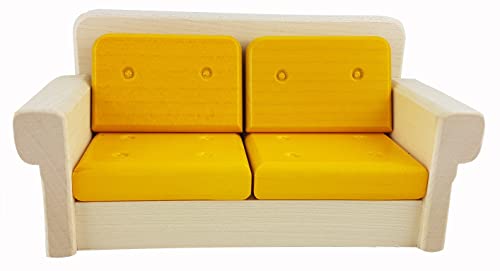 Rülke Holzspielzeug 22697 Minipuppenzubehör, holzfarben, gelb von Rülke Holzspielzeug