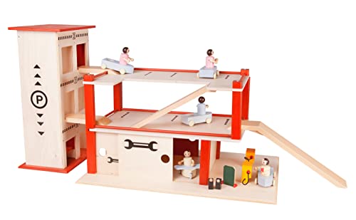 Rülke Holzspielzeug 23166 Puppenhaus, holzfarben, rot von Rülke Holzspielzeug