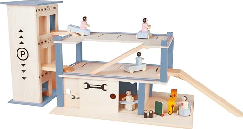Rülke Holzspielzeug Parkhaus mit Garage, Blau Rülke Holzspielzeug Parkhaus mit Garage, Blau von Rülke Holzspielzeug