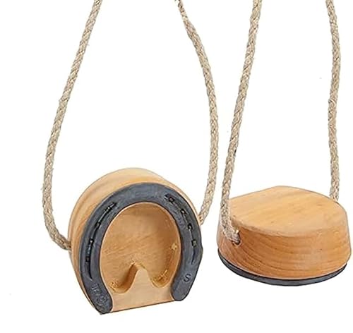 Rülke Holzspielzeug Stelzen- Hufeisen für echtes Pferdegetrappel |Standard | Griffseile aus Hanfseil von Rülke Holzspielzeug