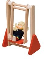 Puppenhaus Spielplatz für Puppenstube, Schaukel von Rülke Holzspielzeug