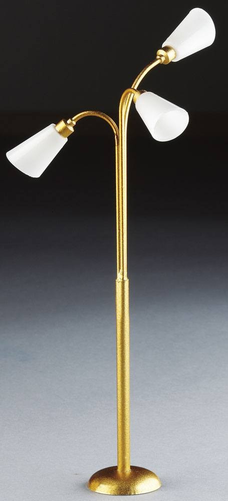 Stehlampe 3-flammig,weiß, für Puppenhaus von Rülke Holzspielzeug