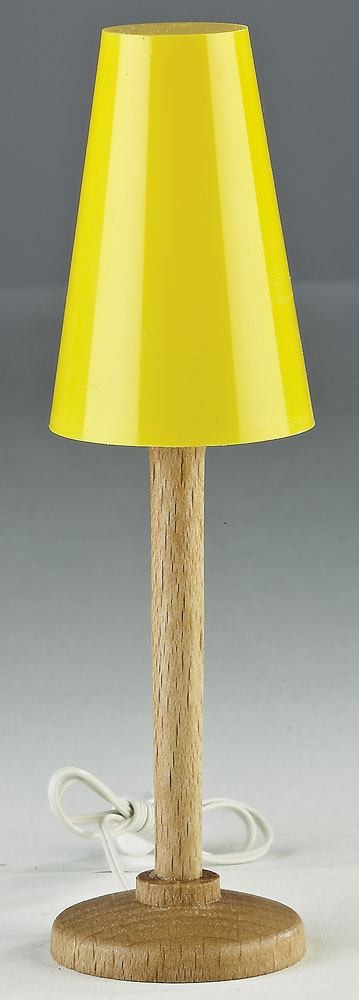 Stehlampe Holzfuß mit Kunststoffschirm für Puppenhaus Stehlampe Holzfuß mit Kunststoffschirm für Puppenhaus von Kahlert Licht