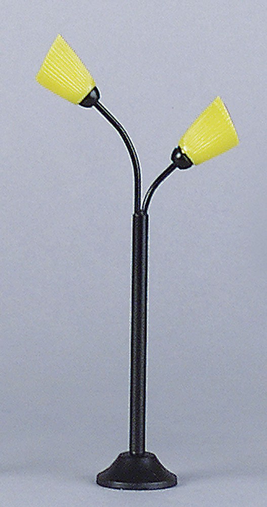 Stehlampe Tüte schwarz/gelb, für Puppenhaus von Rülke Holzspielzeug