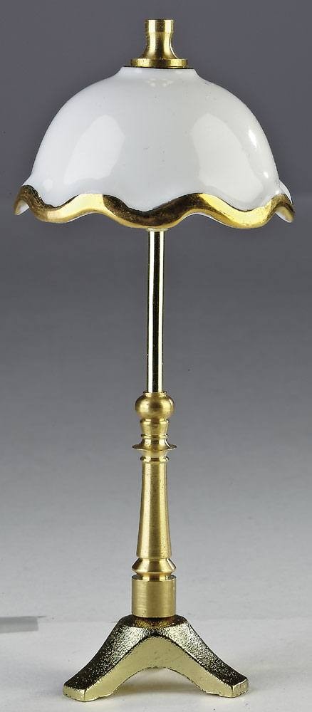 Stehlampe mit Porzellanschirm, für Puppenhaus von Kahlert Licht
