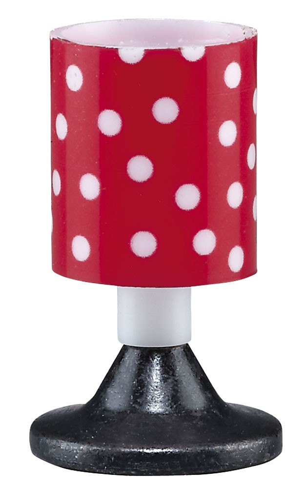 Tischlampe , weiss gepunktet, für Puppenhaus Tischlampe , weiss gepunktet, für Puppenhaus von Kahlert Licht