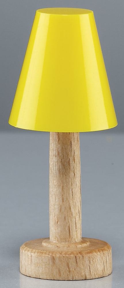Tischlampe mit gelbem Schirm, für Puppenhaus Tischlampe mit gelbem Schirm, für Puppenhaus von Kahlert Licht
