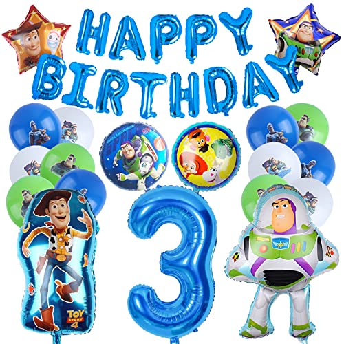 23 Pcs Story Geburtstagsdeko Luftballon, Buzz Geburtstag Deko 3 Jahre, Story Party Dekoration Kindergeburtstag, Banner Happy Birthday, Buzz Luftballons Helium 3, Junge Geburtstag Deko Set 23 Pcs Story Geburtstagsdeko Luftballon, Buzz Geburtstag Deko 3 Jahre, Story Party Dekoration Kindergeburtstag, Banner Happy Birthday, Buzz Luftballons Helium 3, Junge Geburtstag Deko Set von Ruenie