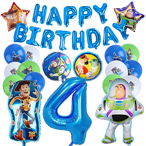 23 Pcs Story Geburtstagsdeko Luftballon, Buzz Geburtstag Deko 4 Jahre, Story Party Dekoration Kindergeburtstag, Banner Happy Birthday, Buzz Luftballons Helium 4, Junge Geburtstag Deko Set 23 Pcs Story Geburtstagsdeko Luftballon, Buzz Geburtstag Deko 4 Jahre, Story Party Dekoration Kindergeburtstag, Banner Happy Birthday, Buzz Luftballons Helium 4, Junge Geburtstag Deko Set von Ruenie