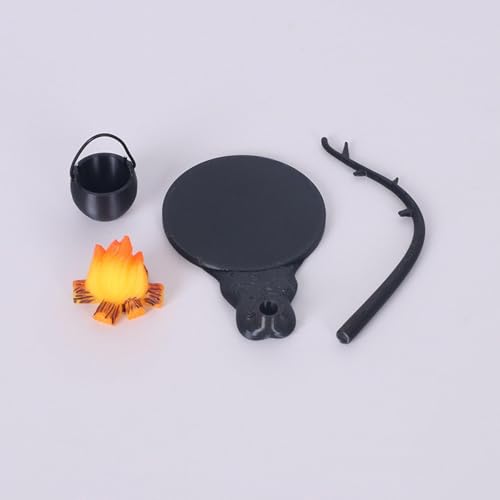 4PCS Outdoor Camping Micro Landschafts Dekoration Puppenhaus Mini Hängender Herd und Feuer Pile Szene Zubehör 4PCS Outdoor Camping Micro Landschafts Dekoration Puppenhaus Mini Hängender Herd und Feuer Pile Szene Zubehör von Rufevee