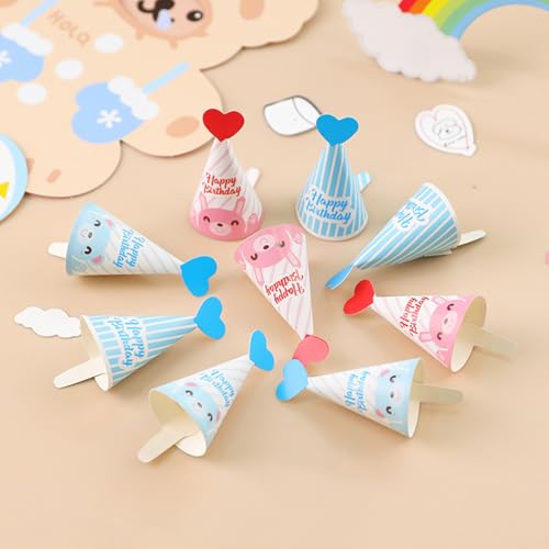 9 teile/satz Mini Geburtstags mütze Kuchen Topper Weihnachts-DIY-Dekoration Halloween Geburtstags torte Top Flags Baby Dusche Cupcake Toppers 9 teile/satz Mini Geburtstags mütze Kuchen Topper Weihnachts-DIY-Dekoration Halloween Geburtstags torte Top Flags Baby Dusche Cupcake Toppers von Rufevee