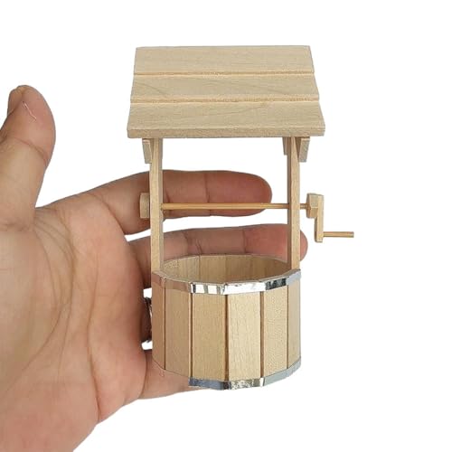 Handge kurbelter hölzerner Brunnen für Puppenhaus 1/12, Garten im Freien, der vorgibt, Spielzeug und Mikro-Landschafts dekor zu Spielen Handge kurbelter hölzerner Brunnen für Puppenhaus 1/12, Garten im Freien, der vorgibt, Spielzeug und Mikro-Landschafts dekor zu Spielen von Rufevee