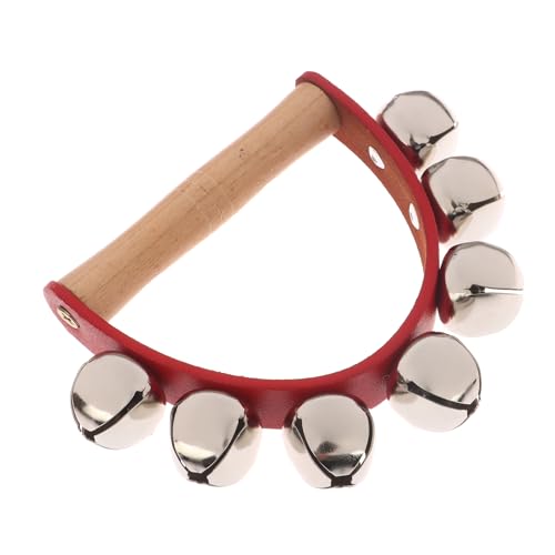 Handglocke Handglocke mit 5 Stück/7 Stück Jingle Bells Holzgriff Musik Instrument Glocke Spielzeug Geschenke für Schulmusik Klasse Home Kindertag stätte von Rufevee