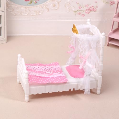 Puppenhaus 1/12 Puppenhaus Prinzessin Bett Bettlaken Moskito Netz Kit Puppenhaus Zimmer Möbel Dekoration Puppen Haus Zubehör Puppenhaus 1/12 Puppenhaus Prinzessin Bett Bettlaken Moskito Netz Kit Puppenhaus Zimmer Möbel Dekoration Puppen Haus Zubehör von Rufevee