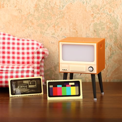 Puppenhaus-Simulation 1/12 Vintage-Licht-TV-Modell Puppenhaus-Möbel Dekoration Spielzeug-Puppen Haus Wohnzimmer Ornamente Puppenhaus-Simulation 1/12 Vintage-Licht-TV-Modell Puppenhaus-Möbel Dekoration Spielzeug-Puppen Haus Wohnzimmer Ornamente von Rufevee