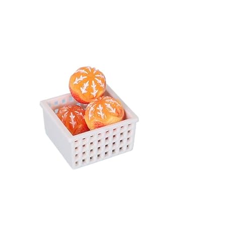 Puppenhaus-Simulation Obst Orange mit Korb-Kit Puppenhaus Miniatur-Küche Lebensmittel Dekoration Vorgeben Spiel Spielzeug Puppenhaus-Simulation Obst Orange mit Korb-Kit Puppenhaus Miniatur-Küche Lebensmittel Dekoration Vorgeben Spiel Spielzeug von Rufevee