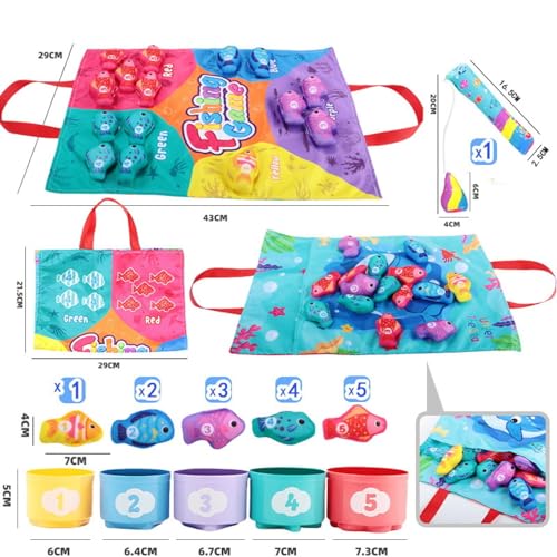 Rufevee Kleinkind Montessori Spielzeug, das Zahlen zählung, Farb sortierung mit Tuch-Angels piel und stapelbaren Tassen kombiniert Rufevee Kleinkind Montessori Spielzeug, das Zahlen zählung, Farb sortierung mit Tuch-Angels piel und stapelbaren Tassen kombiniert von Rufevee