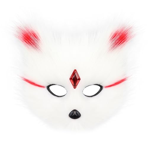 Rufevee Tier Fuchs Wolf Maske Halloween Party Cosplay Kostüme Requisiten Plüsch Katze halbe Gesichts masken Weihnachts Maskerade Rufevee Tier Fuchs Wolf Maske Halloween Party Cosplay Kostüme Requisiten Plüsch Katze halbe Gesichts masken Weihnachts Maskerade von Rufevee