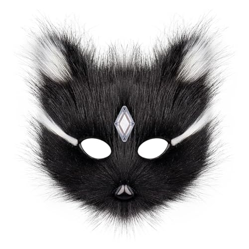 Rufevee Tierfuchs Wolf Maske Halloween Party Cosplay Kostüme Requisiten Plüsch Katze Halbgesichtsmasken Weihnachten Masquerade Rufevee Tierfuchs Wolf Maske Halloween Party Cosplay Kostüme Requisiten Plüsch Katze Halbgesichtsmasken Weihnachten Masquerade von Rufevee