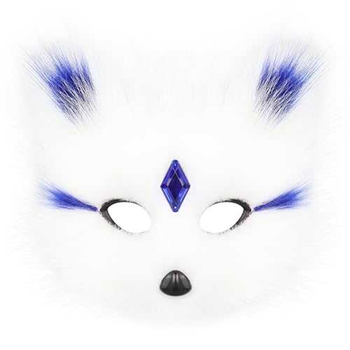 Rufevee Tierfuchs Wolf Maske Halloween Party Cosplay Kostüme Requisiten Plüsch Katze Halbgesichtsmasken Weihnachten Masquerade Rufevee Tierfuchs Wolf Maske Halloween Party Cosplay Kostüme Requisiten Plüsch Katze Halbgesichtsmasken Weihnachten Masquerade von Rufevee