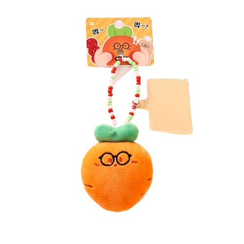 Tomate Karotte Plüsch Perlen Telefon Kette Cartoon Gemüse Weiche Gefüllte Puppe Schlüssel anhänger Autos CHL üssel Ring Rucksack Tasche Dekor Kind Geschenk von Rufevee
