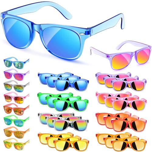 Rugort Kinder-Sonnenbrille, Großpackung, Partyzubehör, 24 Stück, für Jungen und Mädchen, Sonnenbrillen für Kinder von 3–8 Jahren, mit UV-400-Schutz, Neon-Sonnenbrille für Kindergeburtstage Rugort Kinder-Sonnenbrille, Großpackung, Partyzubehör, 24 Stück, für Jungen und Mädchen, Sonnenbrillen für Kinder von 3–8 Jahren, mit UV-400-Schutz, Neon-Sonnenbrille für Kindergeburtstage von Rugort
