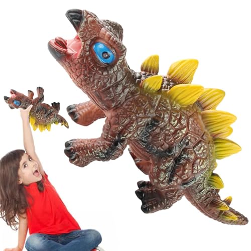 Ruhnjyg Weichgummi-Dinosaurierspielzeug,Weiches Dinosaurierspielzeug - Realistisches quietschendes Gummi-Dinosaurierspielzeug mit Sound - Fallsicheres Gesangs-Dinosaurier-Modellspielzeug für Jungen von Ruhnjyg