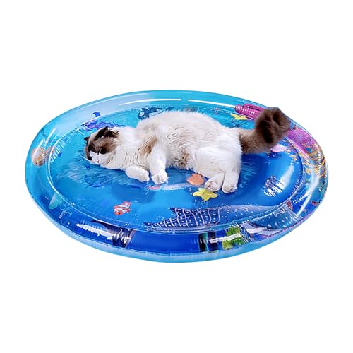 Wasserspielmatte für Katzen - Interaktives sensorisches aufblasbares Wassereispad, cooler Komfort, rutschfeste Haustier-Aktivitätsmatte, verdicktes Krabbelkissen-Bett für Haustier Wasserspielmatte für Katzen - Interaktives sensorisches aufblasbares Wassereispad, cooler Komfort, rutschfeste Haustier-Aktivitätsmatte, verdicktes Krabbelkissen-Bett für Haustier von Ruhnjyg