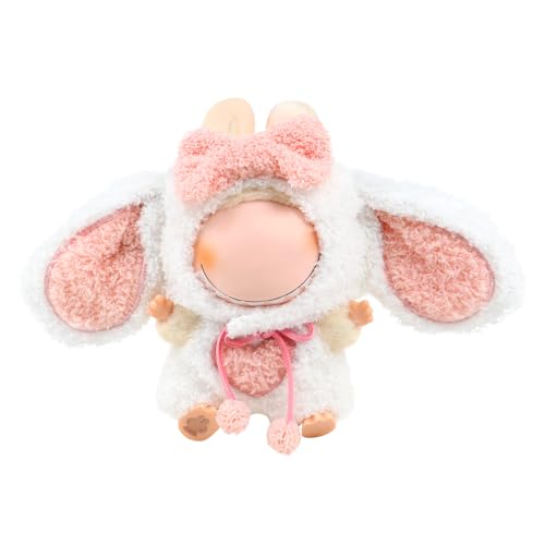 Bekleidung für 17cm La bubu Plüsch, 17cm Plüsch Bekleidung, Kuscheltier Kleidung Outfit nur Bekleidungs Zubehör für 17cm Plüsch Pullover Hoodie Bekleidung DIY Kinder Geschenke (Liebeshäschen) von Ruikdly