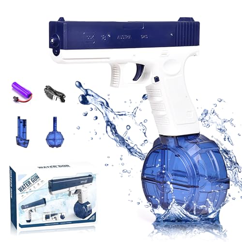 Elektrische Wasserpistole für Erwachsene Kind, EIN-Knopf-Automatik Spritzpistole Wasser Pistols 25-32 ft, Electric Water Gun für Kinder von Ruikdly