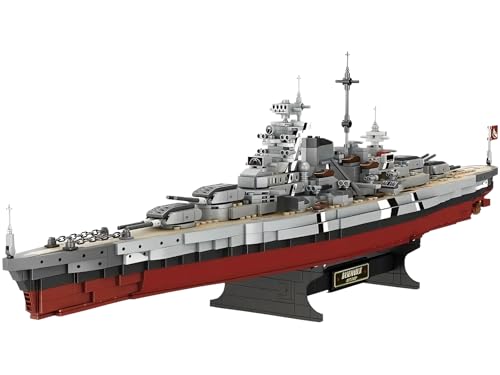 Ruikytech Bismarck Battleship Building Block Toy, World War II Classic Bismarck Warship Bricks Model Kit for Teens and Adults Collection(2081 Pieces) von Ruikytech