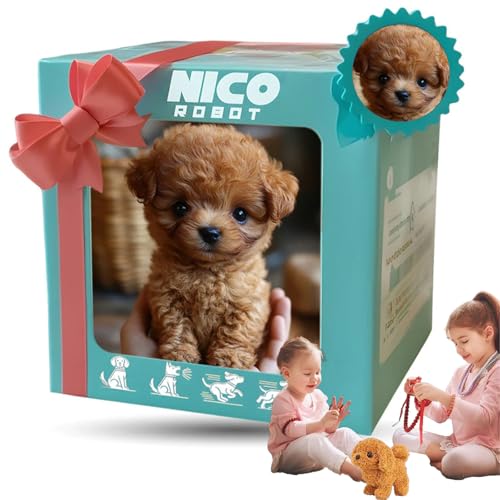 Realistic Robot Puppy, Robot Dogs That Act Like Real Dogs, Smart Robot Dog, Mein realistischer Roboterwelpe, Plüschtier, kann Laufen, bellen und mit dem Schwanz wedeln (B) von Ruileyou