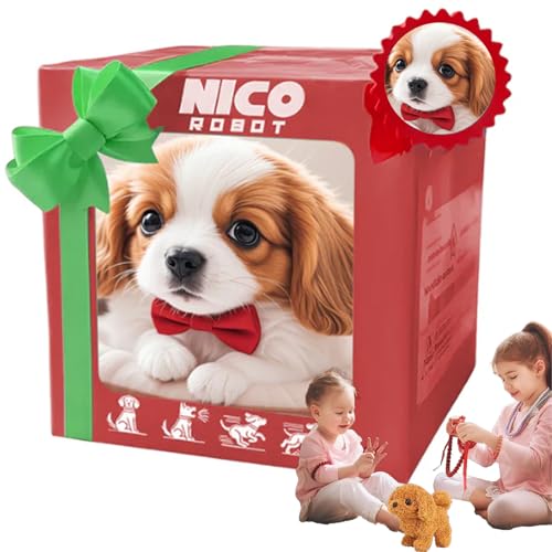 Realistic Robot Puppy, Robot Dogs That Act Like Real Dogs, Smart Robot Dog, Mein realistischer Roboterwelpe, Plüschtier, kann Laufen, bellen und mit dem Schwanz wedeln (C) von Ruileyou