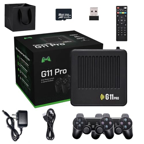 Retrowave G11 Pro, G11 Pro Konsole, Retrowave G11 Pro 100000 Spiele, G11 Pro 4K HD, Portable Plug & Play Video Games with 2 Wireless Dual Controllers (256G) von Ruileyou