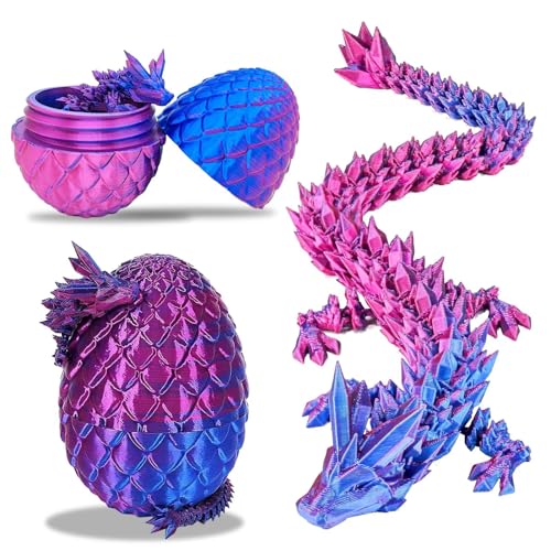 Ruilidesg Dracheneier mit Drache im Inneren, 3D gedrucktes Drachenei, bewegliches Kristallzappelspielzeug, bewegliches Kristalldrachenei für Haus & Büro Schreibtischdekoration Ruilidesg Dracheneier mit Drache im Inneren, 3D gedrucktes Drachenei, bewegliches Kristallzappelspielzeug, bewegliches Kristalldrachenei für Haus & Büro Schreibtischdekoration von Ruilidesg