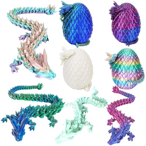 Ruilidesg Dracheneier mit Drache im Inneren, 3D gedrucktes Drachenei, bewegliches Kristallzappelspielzeug, bewegliches Kristalldrachenei für Haus & Büro Schreibtischdekoration Ruilidesg Dracheneier mit Drache im Inneren, 3D gedrucktes Drachenei, bewegliches Kristallzappelspielzeug, bewegliches Kristalldrachenei für Haus & Büro Schreibtischdekoration von Ruilidesg
