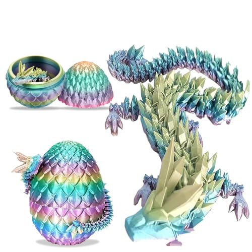 Ruilidesg Dracheneier mit Drache im Inneren, 3D gedrucktes Drachenei, bewegliches Kristallzappelspielzeug, bewegliches Kristalldrachenei für Haus & Büro Schreibtischdekoration Ruilidesg Dracheneier mit Drache im Inneren, 3D gedrucktes Drachenei, bewegliches Kristallzappelspielzeug, bewegliches Kristalldrachenei für Haus & Büro Schreibtischdekoration von Ruilidesg