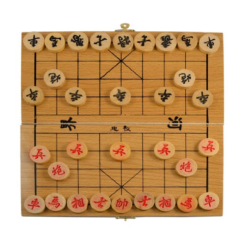 Ruilogod Schwarz Rot Stück faltbare Brett aus Holz chinesisches Schach-Set Ruilogod Schwarz Rot Stück faltbare Brett aus Holz chinesisches Schach-Set von Ruilogod