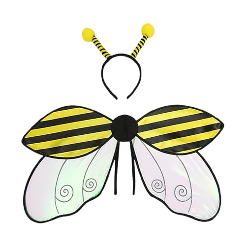 Biene Kostüm Accessoire, 2Teiliges Biene Flügel Marienkäfer Flügel Kostüm Mit Haarreif, Bienenflügel Set Bienenkostüm Marienkäfer Kostüm Zubehör, Cosplay Kostüm Für Kinder Und Erwachsene Biene Kostüm Accessoire, 2Teiliges Biene Flügel Marienkäfer Flügel Kostüm Mit Haarreif, Bienenflügel Set Bienenkostüm Marienkäfer Kostüm Zubehör, Cosplay Kostüm Für Kinder Und Erwachsene von Ruilonghai
