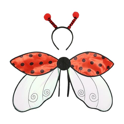 Biene Kostüm Accessoire, 2Teiliges Biene Flügel Marienkäfer Flügel Kostüm Mit Haarreif, Bienenflügel Set Bienenkostüm Marienkäfer Kostüm Zubehör, Cosplay Kostüm Für Kinder Und Erwachsene Biene Kostüm Accessoire, 2Teiliges Biene Flügel Marienkäfer Flügel Kostüm Mit Haarreif, Bienenflügel Set Bienenkostüm Marienkäfer Kostüm Zubehör, Cosplay Kostüm Für Kinder Und Erwachsene von Ruilonghai