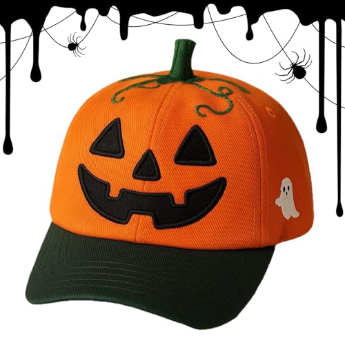 Ruilonghai Halloween Kürbis Hut,Halloween Kürbis Gesicht Laterne Baseball Cap | Verstellbarer Cosplay Kopfschmuck Für Party Fest Parade Feier Taglich Ruilonghai Halloween Kürbis Hut,Halloween Kürbis Gesicht Laterne Baseball Cap | Verstellbarer Cosplay Kopfschmuck Für Party Fest Parade Feier Taglich von Ruilonghai