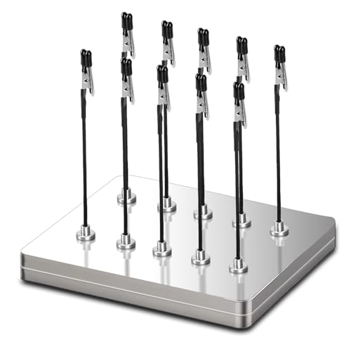 Ruimooto 10 Modellbau Farben Krokodilklemmen und 1 Eisenbox als Basis. Flexibler Modellbau Zubehör mit Magnetfuß. Ideal für Modellierung, Helfende Hand Löten und Bastelarbeiten Ruimooto 10 Modellbau Farben Krokodilklemmen und 1 Eisenbox als Basis. Flexibler Modellbau Zubehör mit Magnetfuß. Ideal für Modellierung, Helfende Hand Löten und Bastelarbeiten von Ruimooto